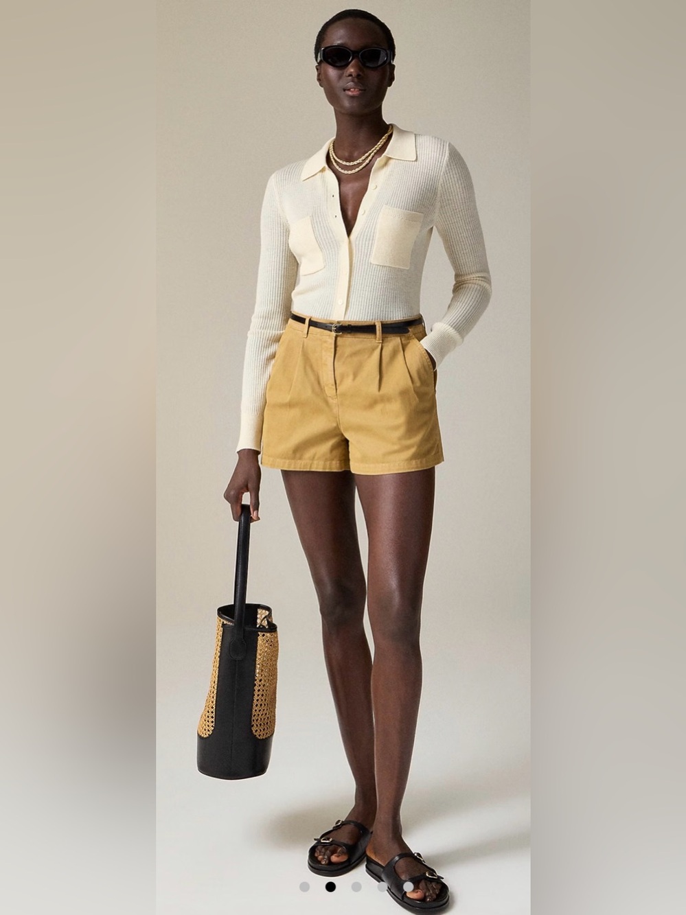 J. CREW 3" pleated heritage chino short NWT Size 8